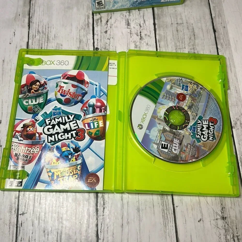 Microsoft Xbox 360 lot of‎ 4 Games Rated E and T Wipeout Family Game Night 3